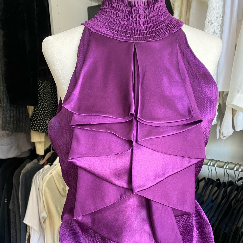 BEBE Purple Halter Top Size XS